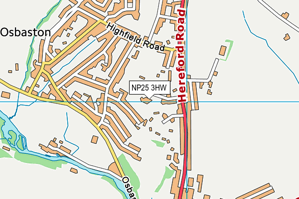 NP25 3HW map - OS VectorMap District (Ordnance Survey)