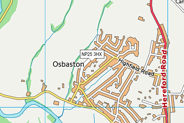 NP25 3HX map - OS VectorMap District (Ordnance Survey)