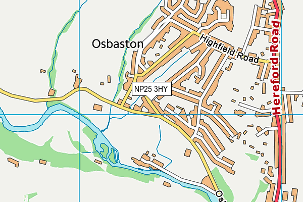 NP25 3HY map - OS VectorMap District (Ordnance Survey)