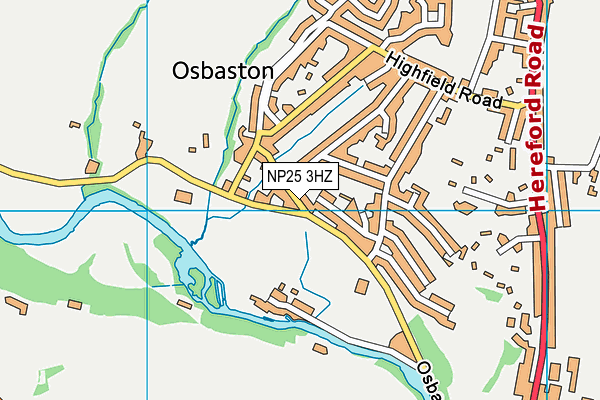 NP25 3HZ map - OS VectorMap District (Ordnance Survey)