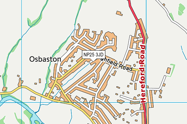 NP25 3JD map - OS VectorMap District (Ordnance Survey)