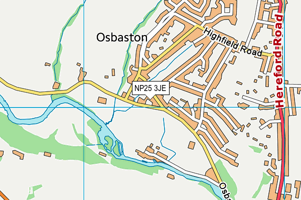 NP25 3JE map - OS VectorMap District (Ordnance Survey)