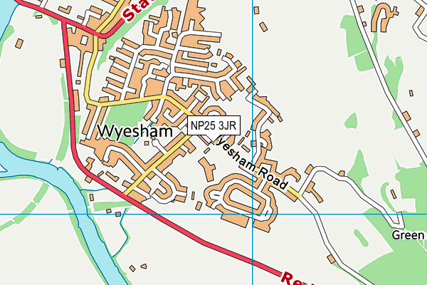 NP25 3JR map - OS VectorMap District (Ordnance Survey)