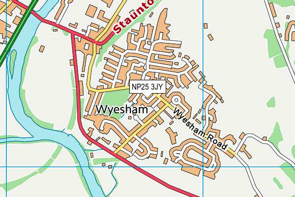 NP25 3JY map - OS VectorMap District (Ordnance Survey)