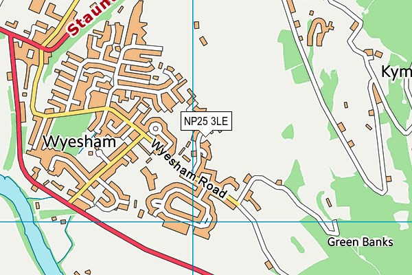 NP25 3LE map - OS VectorMap District (Ordnance Survey)