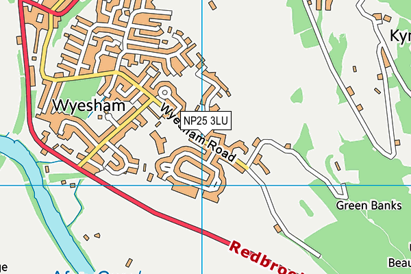 NP25 3LU map - OS VectorMap District (Ordnance Survey)