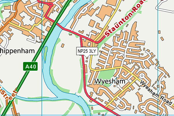 NP25 3LY map - OS VectorMap District (Ordnance Survey)