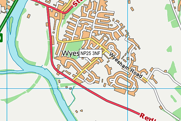 NP25 3NF map - OS VectorMap District (Ordnance Survey)