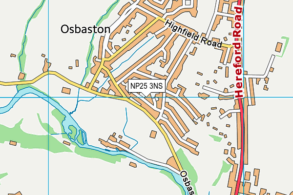 NP25 3NS map - OS VectorMap District (Ordnance Survey)