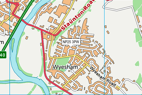 NP25 3PW map - OS VectorMap District (Ordnance Survey)