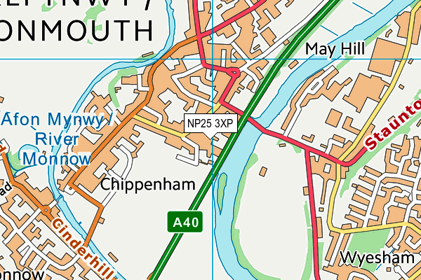 Monmouth School map (NP25 3XP) - OS VectorMap District (Ordnance Survey)