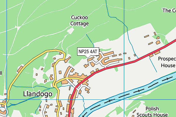 NP25 4AT map - OS VectorMap District (Ordnance Survey)