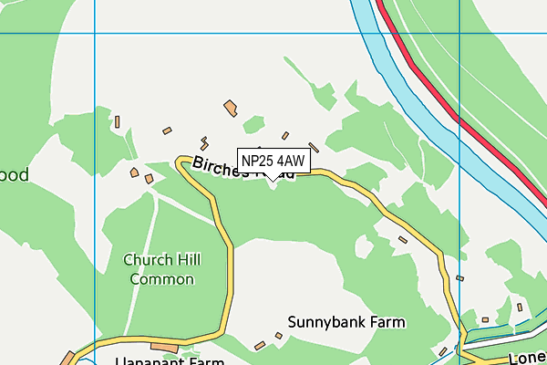 NP25 4AW map - OS VectorMap District (Ordnance Survey)