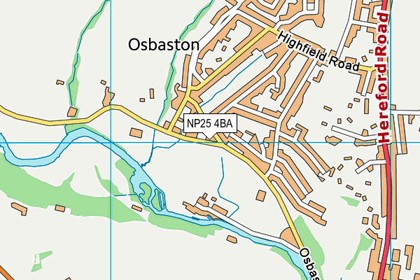 NP25 4BA map - OS VectorMap District (Ordnance Survey)