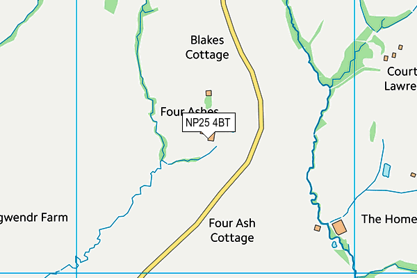 NP25 4BT map - OS VectorMap District (Ordnance Survey)