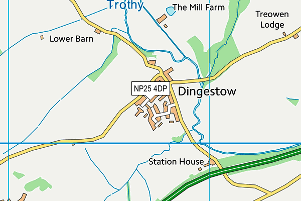 NP25 4DP map - OS VectorMap District (Ordnance Survey)