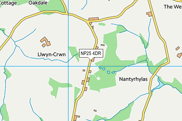 NP25 4DR map - OS VectorMap District (Ordnance Survey)