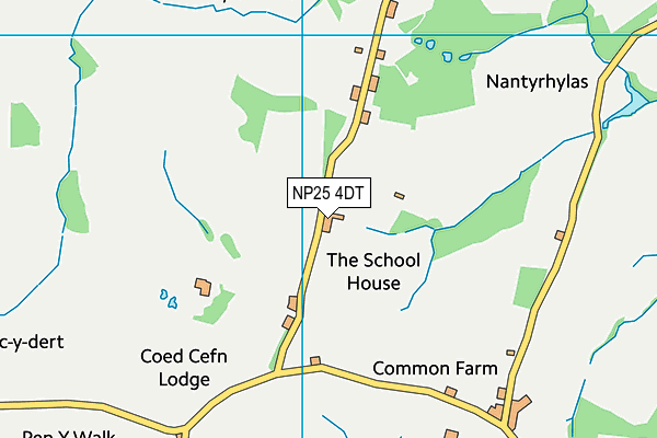NP25 4DT map - OS VectorMap District (Ordnance Survey)