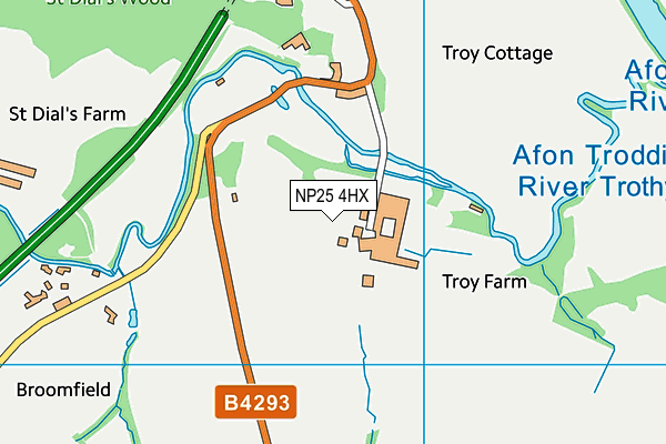 NP25 4HX map - OS VectorMap District (Ordnance Survey)