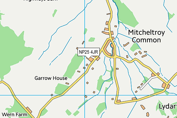 NP25 4JR map - OS VectorMap District (Ordnance Survey)