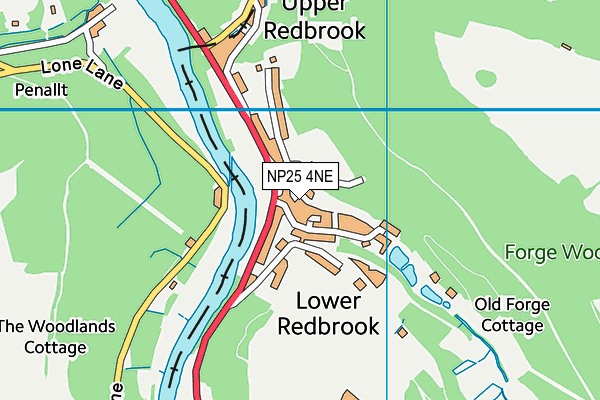 NP25 4NE map - OS VectorMap District (Ordnance Survey)