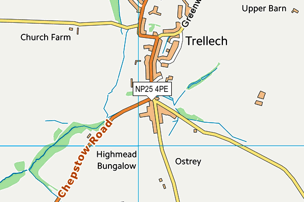 NP25 4PE map - OS VectorMap District (Ordnance Survey)