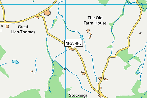 NP25 4PL map - OS VectorMap District (Ordnance Survey)