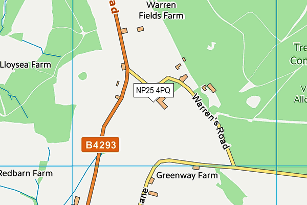 NP25 4PQ map - OS VectorMap District (Ordnance Survey)