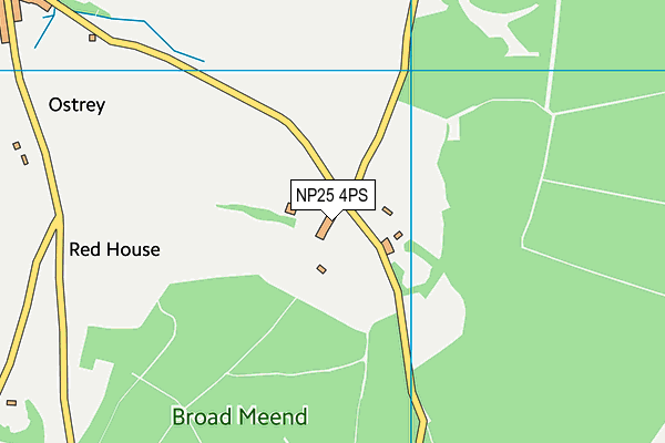 NP25 4PS map - OS VectorMap District (Ordnance Survey)