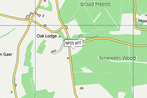 NP25 4PT map - OS VectorMap District (Ordnance Survey)