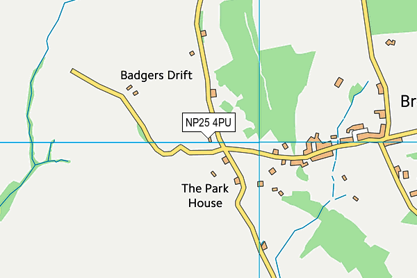 NP25 4PU map - OS VectorMap District (Ordnance Survey)