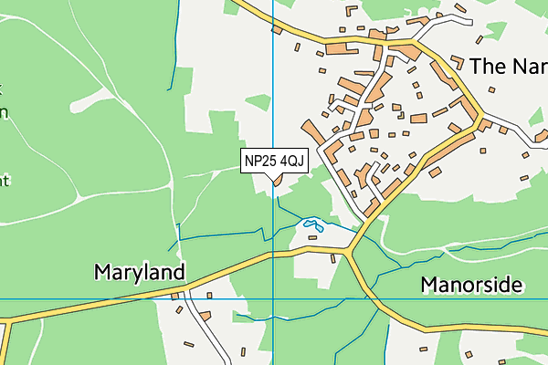 NP25 4QJ map - OS VectorMap District (Ordnance Survey)