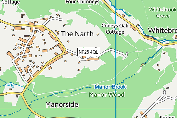 NP25 4QL map - OS VectorMap District (Ordnance Survey)