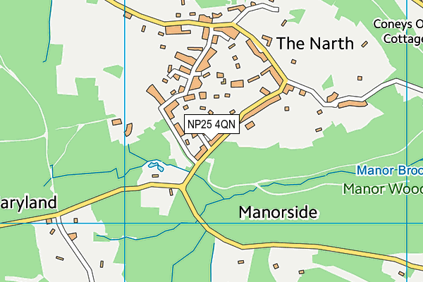 NP25 4QN map - OS VectorMap District (Ordnance Survey)