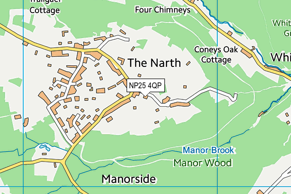 NP25 4QP map - OS VectorMap District (Ordnance Survey)