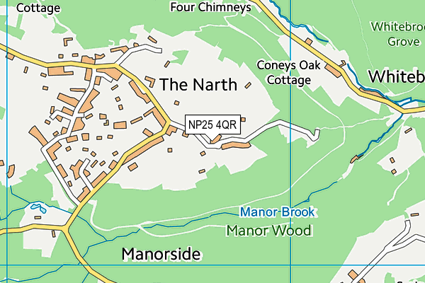 NP25 4QR map - OS VectorMap District (Ordnance Survey)