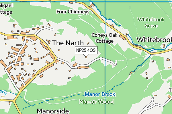 NP25 4QS map - OS VectorMap District (Ordnance Survey)