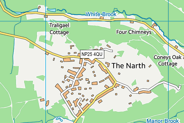 NP25 4QU map - OS VectorMap District (Ordnance Survey)