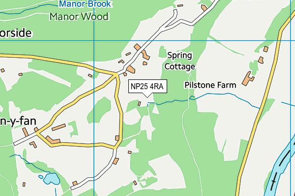 NP25 4RA map - OS VectorMap District (Ordnance Survey)
