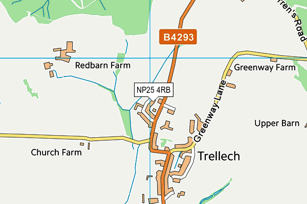 NP25 4RB map - OS VectorMap District (Ordnance Survey)