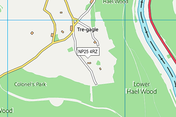 NP25 4RZ map - OS VectorMap District (Ordnance Survey)