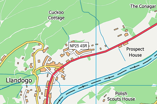 NP25 4SR map - OS VectorMap District (Ordnance Survey)