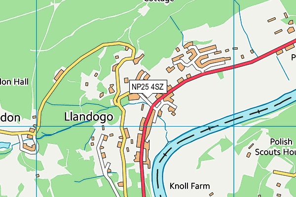 NP25 4SZ map - OS VectorMap District (Ordnance Survey)