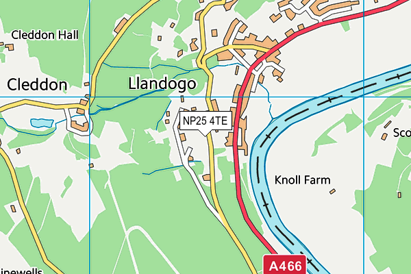 NP25 4TE map - OS VectorMap District (Ordnance Survey)