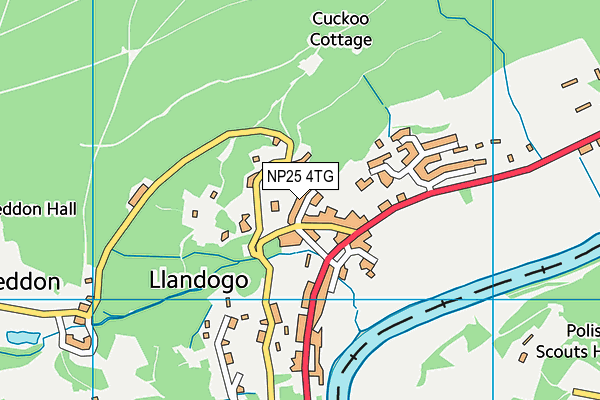 NP25 4TG map - OS VectorMap District (Ordnance Survey)