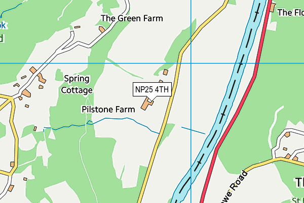 NP25 4TH map - OS VectorMap District (Ordnance Survey)