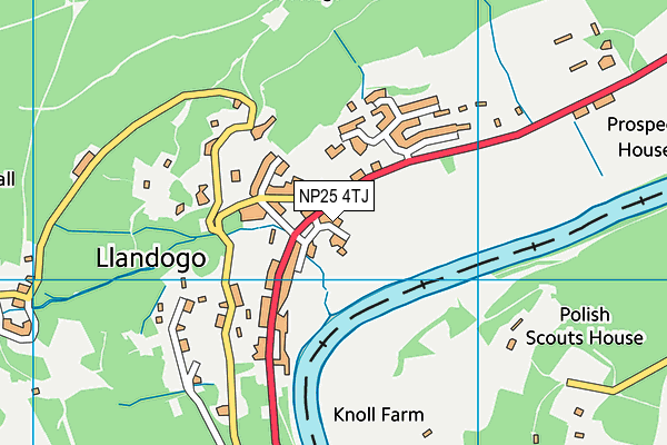 NP25 4TJ map - OS VectorMap District (Ordnance Survey)