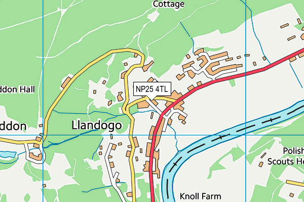 NP25 4TL map - OS VectorMap District (Ordnance Survey)
