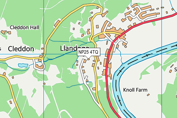 NP25 4TQ map - OS VectorMap District (Ordnance Survey)