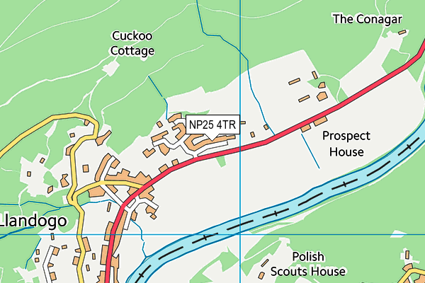 NP25 4TR map - OS VectorMap District (Ordnance Survey)